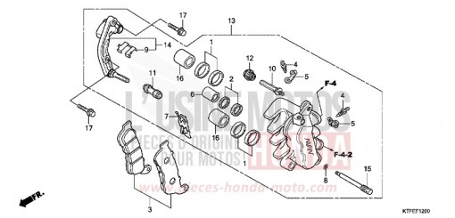 ETRIER DE FREIN AVANT SH125C de 2012
